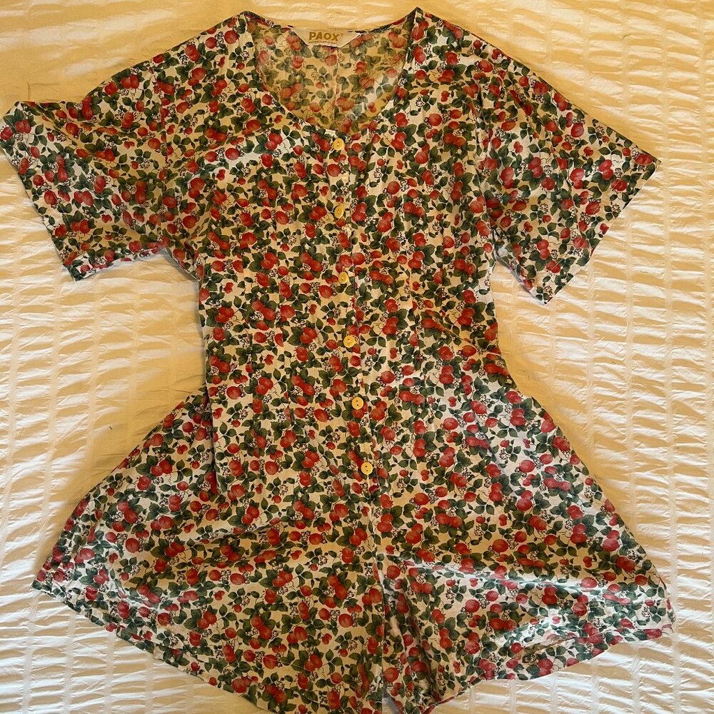 Vintage Italian Floral Romper